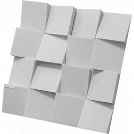 Panneaux Acoustiques - 6 Dalles adhésives - 300x260x9mm - Blanc Texturé